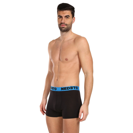 3PACK pánské boxerky Nedeto černé (3NB002)