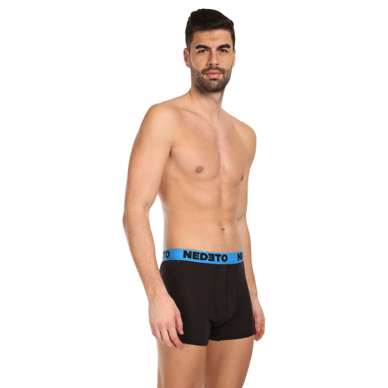 3PACK pánské boxerky Nedeto černé (3NB002)