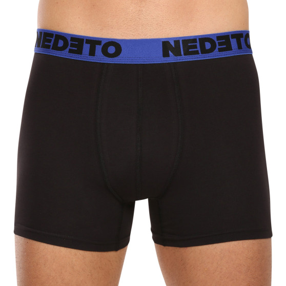 7PACK pánské boxerky Nedeto černé (7NB002b)