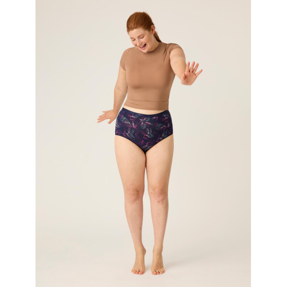 Menstruační kalhotky Modibodi Classic Full Brief Moderate-Heavy Passion Vine Navy (MODI4018PVN)