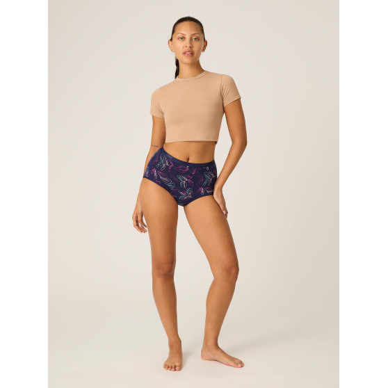 Menstruační kalhotky Modibodi Classic Full Brief Moderate-Heavy Passion Vine Navy (MODI4018PVN)