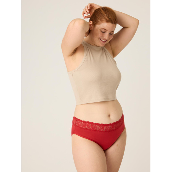 Menstruační kalhotky Modibodi Sensual Hi-Waist Bikini Light-Moderate Rouge Red (MODI4035RR)