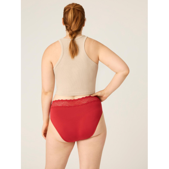 Menstruační kalhotky Modibodi Sensual Hi-Waist Bikini Light-Moderate Rouge Red (MODI4035RR)