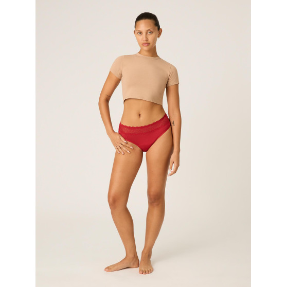 Menstruační kalhotky Modibodi Sensual Hi-Waist Bikini Light-Moderate Rouge Red (MODI4035RR)