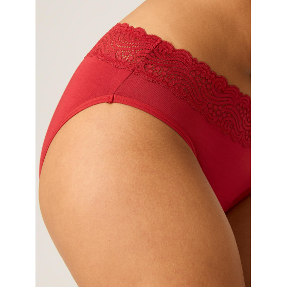 Menstruační kalhotky Modibodi Sensual Hi-Waist Bikini Light-Moderate Rouge Red (MODI4035RR)