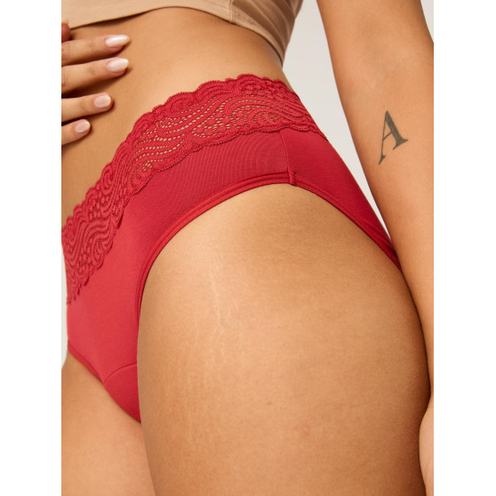 Menstruační kalhotky Modibodi Sensual Hi-Waist Bikini Light-Moderate Rouge Red (MODI4035RR)