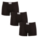 3PACK pánské boxerky Styx long klasická guma černé (F9606060)