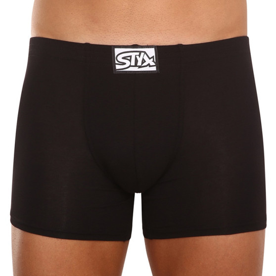 3PACK pánské boxerky Styx long klasická guma černé (F9606060)