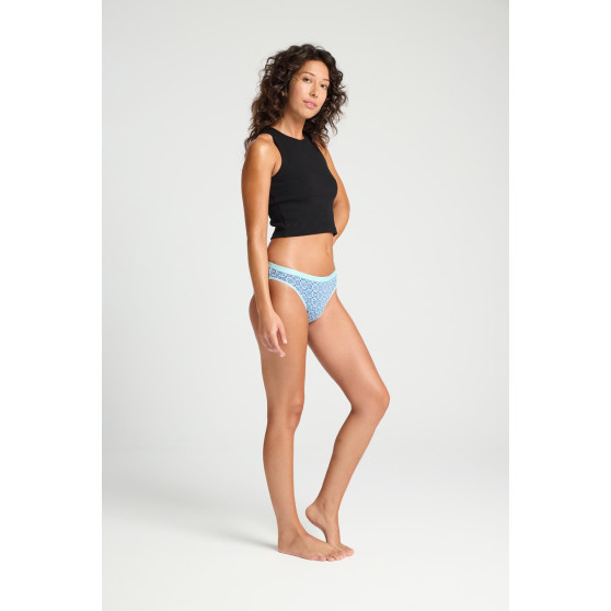 Menstruační kalhotky Modibodi Classic Bikini Light-Moderate Dusky Geo Blue (MODI4010DGB)