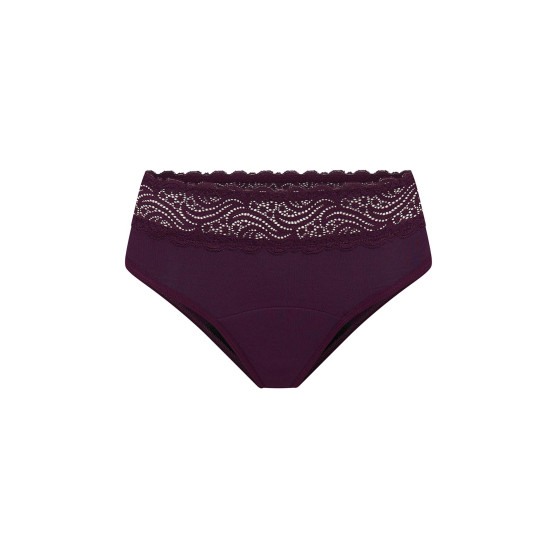 Menstruační kalhotky Modibodi Sensual Hi-Waist Bikini Moderate-Heavy Raisin Purple (MODI4038RP)