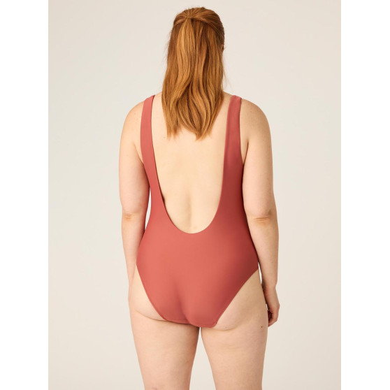 Menstruační plavky Modibodi High V Neck One Piece Sahara Red (MODI4370SR)