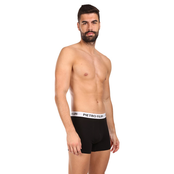 3PACK pánské boxerky Pietro Filipi černé (3BCL003)