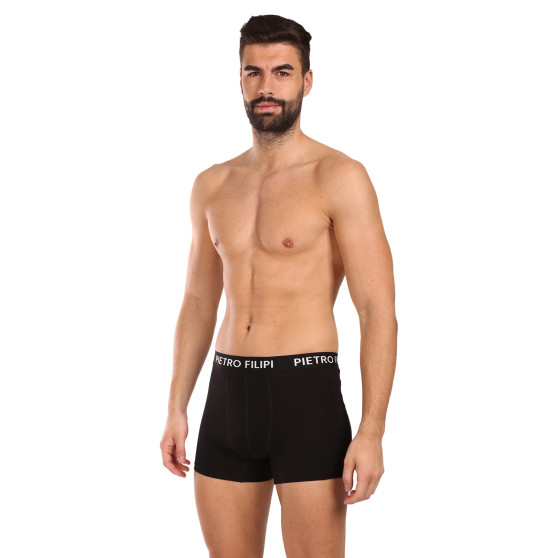 3PACK pánské boxerky Pietro Filipi černé (3BCL004)