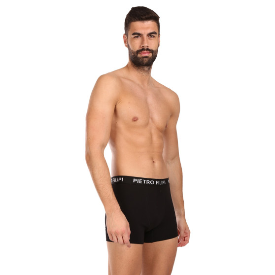 3PACK pánské boxerky Pietro Filipi černé (3BCL004)