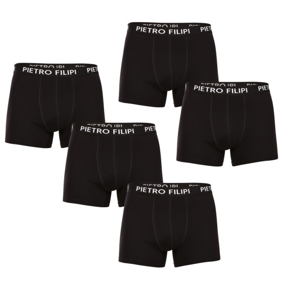 5PACK pánské boxerky Pietro Filipi černé (5BCL002)