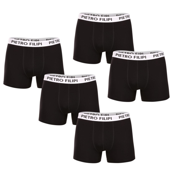 5PACK pánské boxerky Pietro Filipi černé (5BCL003)