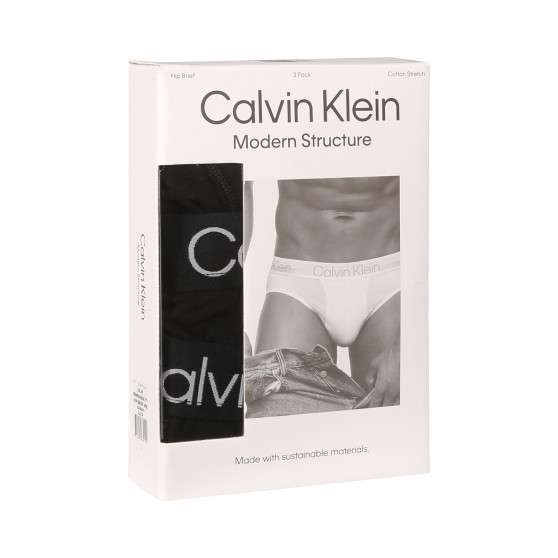 3PACK pánské slipy Calvin Klein černé (NB2969A-7VI)