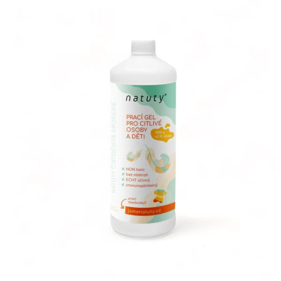 Prací gel Natuty pro citlivé osoby a děti 1000 ml (NAT001)