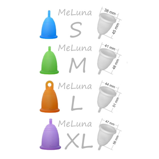 Menstruační kalíšek Me Luna Classic M s kuličkou černá (MELU030)