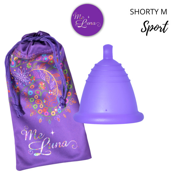 Menstruační kalíšek Me Luna Sport M Shorty s kuličkou violet (MELU114)