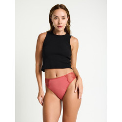 Menstruační kalhotky Modibodi Sensual French Hi-Waist Moderate-Heavy Rosewood Pink (MODI4043RP)