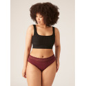 Menstruační kalhotky Modibodi Sensual Hi-Waist Bikini Heavy-Overnight Merlot Red - VYBALENÉ (MODI4040MRVYB)