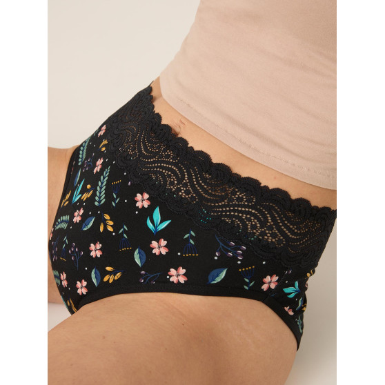 Menstruační kalhotky Modibodi Sensual Hi-Waist Bikini Heavy-Overnight Midnight Garden - VYBALENÉ (MODI4040MGVYB)