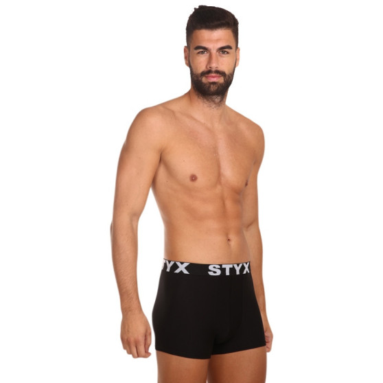 5PACK pánské boxerky Styx sportovní guma černé (5G9601)