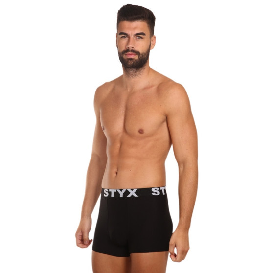 5PACK pánské boxerky Styx sportovní guma černé (5G9601)