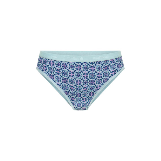 Menstruační kalhotky Modibodi Classic Bikini Light-Moderate Dusky Geo Blue - VYBALENÉ (MODI4010DGBVYB)