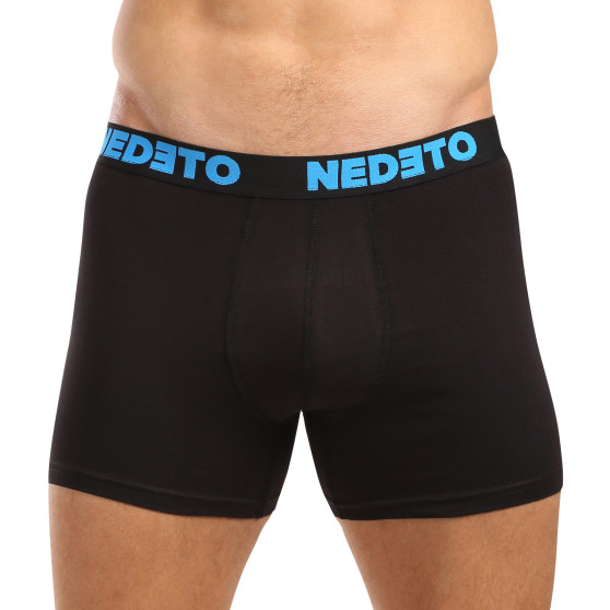 5PACK pánské boxerky Nedeto černé (5NB003)