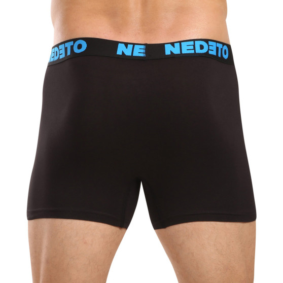 5PACK pánské boxerky Nedeto černé (5NB003)