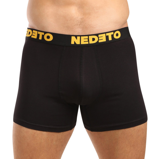 5PACK pánské boxerky Nedeto černé (5NB003)