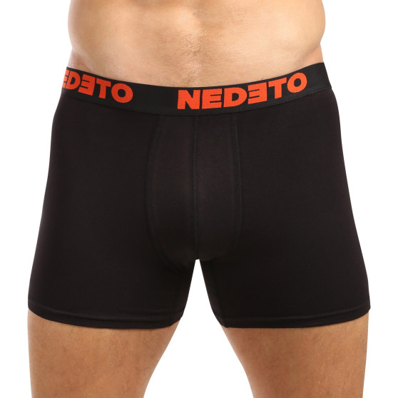 5PACK pánské boxerky Nedeto černé (5NB003)