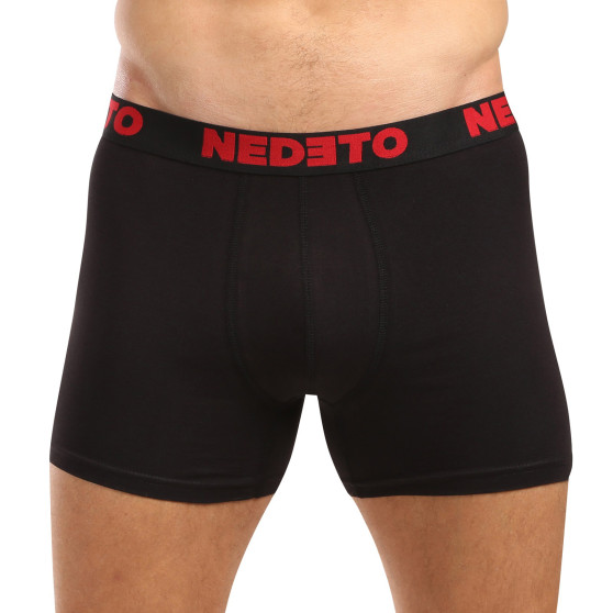 5PACK pánské boxerky Nedeto černé (5NB003)