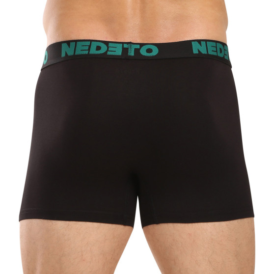 3PACK pánské boxerky Nedeto černé (3NB003b)