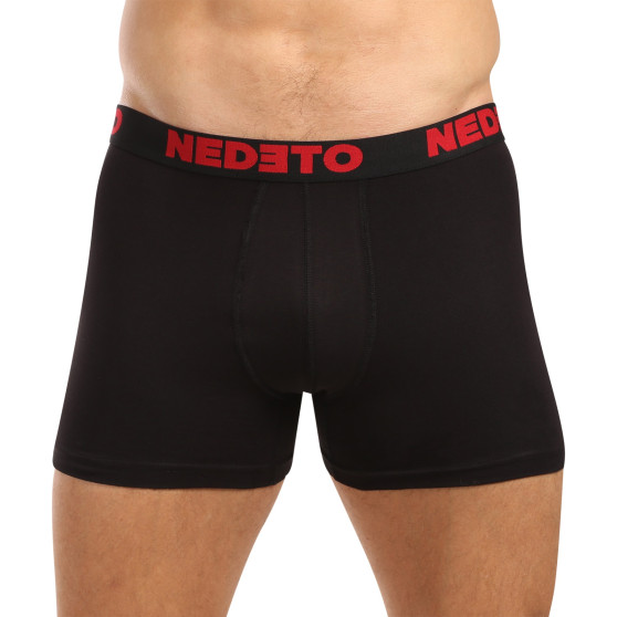 3PACK pánské boxerky Nedeto černé (3NB003b)